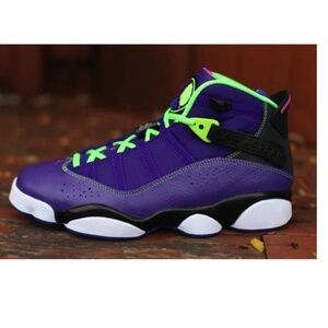Jordan Men’s 6 Rings Bel Air 2013 Purple&Green 322992-515 Size 11